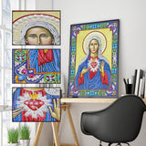 Crystal Rhinestone Diamond Painting Kit | The Virgin of Religious Figures - Hibah-Diamond painting art studio