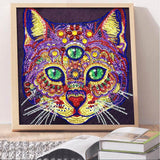 Crystal Rhinestone diamond painting kit | three-eyed civet cat - Hibah-Diamond painting art studio