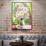 Crystal Rhinestone Diamond Painting Kit | White flowers - Hibah-Diamond?painting art studio