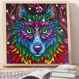 Crystal Rhinestone Diamond Painting Kit | Wolf head - Hibah-Diamond?painting art studio