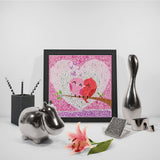 Crystal Rhinestone Full Diamond Painting-Bird in love - Hibah-Diamond?painting art studio