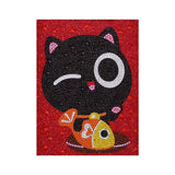 Crystal Rhinestone Full Diamond Painting - Cartoon black cat