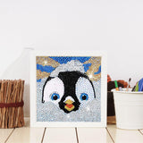 Crystal Rhinestone Full Diamond Painting - Cartoon cute penguin - Hibah-Diamond?painting art studio