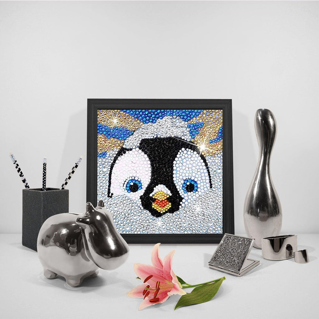 Snow Penguin 5D DIY Painting Diamond Rhinestone Embroidery Cross Stitch  Crystal Cartoon Animal Needlework Art Pictures 