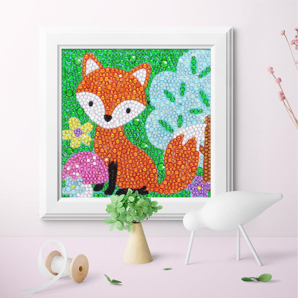 Cartoon Colorful Little Fox Diamond Painting-5d Handmade Crystal Resin Full  Diamond Painting Diy Design Painting Wall Decoration V76-square