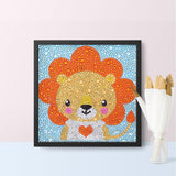 Crystal Rhinestone Full Diamond Painting - Cartoon lion - Hibah-Diamond?painting art studio