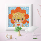 Crystal Rhinestone Full Diamond Painting - Cartoon lion - Hibah-Diamond?painting art studio