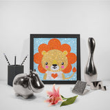 Crystal Rhinestone Full Diamond Painting - Cartoon lion - Hibah-Diamond?painting art studio