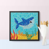 Crystal Rhinestone Full Diamond Painting-Cartoon little shark - Hibah-Diamond?painting art studio