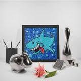 Crystal Rhinestone Full Diamond Painting-Cartoon little shark - Hibah-Diamond?painting art studio