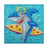 Crystal Rhinestone Full Diamond Painting-Cartoon shark