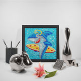 Crystal Rhinestone Full Diamond Painting-Cartoon shark - Hibah-Diamond?painting art studio