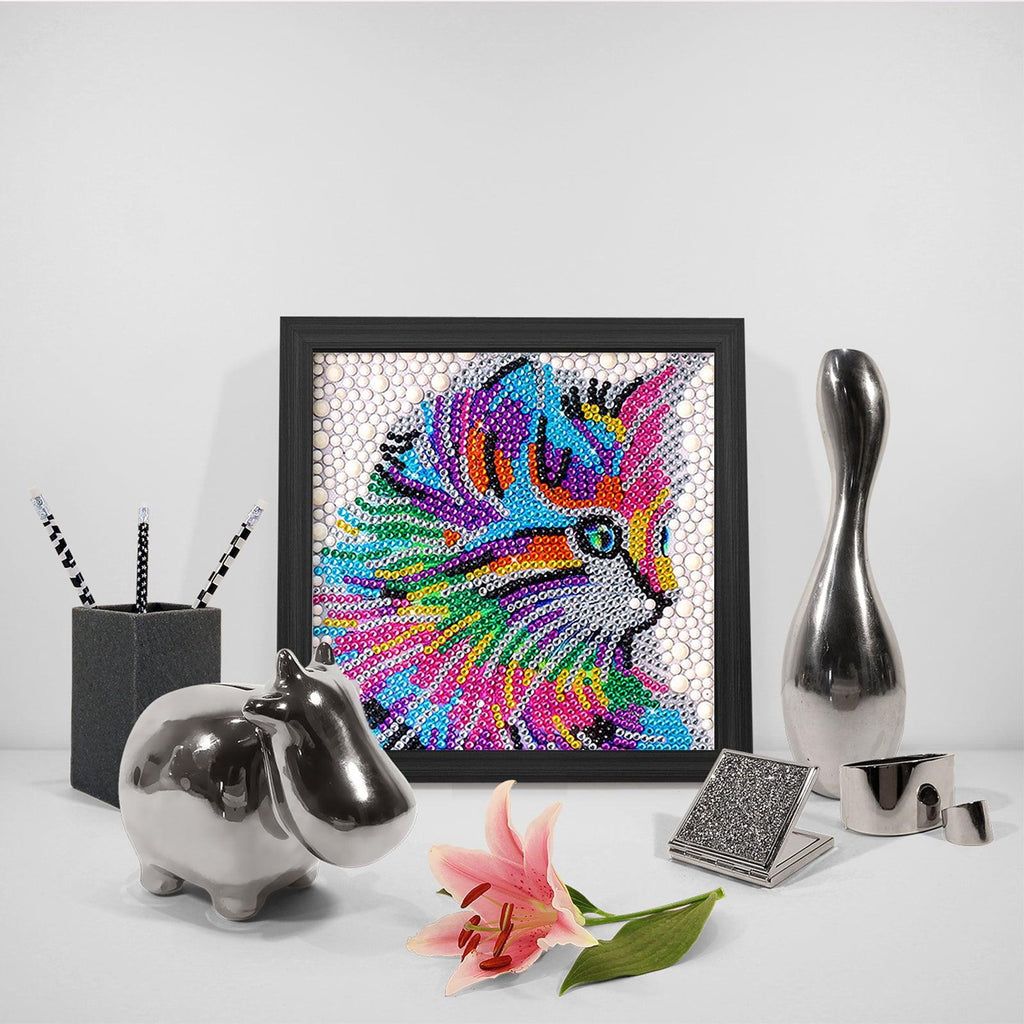 Crystal Rhinestone Full Diamond Painting - Cute cat – Hibah-Diamond  painting art studio