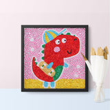 Crystal Rhinestone Full Diamond Painting - Cute dinosaur - Hibah-Diamond?painting art studio