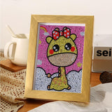 Crystal Rhinestone Full Diamond Painting - Cute giraffe - Hibah-Diamond?painting art studio