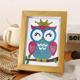 Crystal Rhinestone Full Diamond Painting - Cute owl - Hibah-Diamond?painting art studio