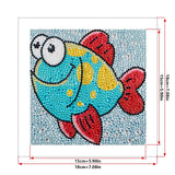 Crystal Rhinestone Full Diamond Painting-Happy little fish - Hibah-Diamond?painting art studio