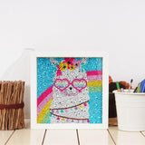 Crystal Rhinestone Full Diamond Painting - Rich cat - Hibah-Diamond?painting art studio