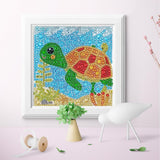 Crystal Rhinestone Full Diamond Painting - Turtle - Hibah-Diamond?painting art studio