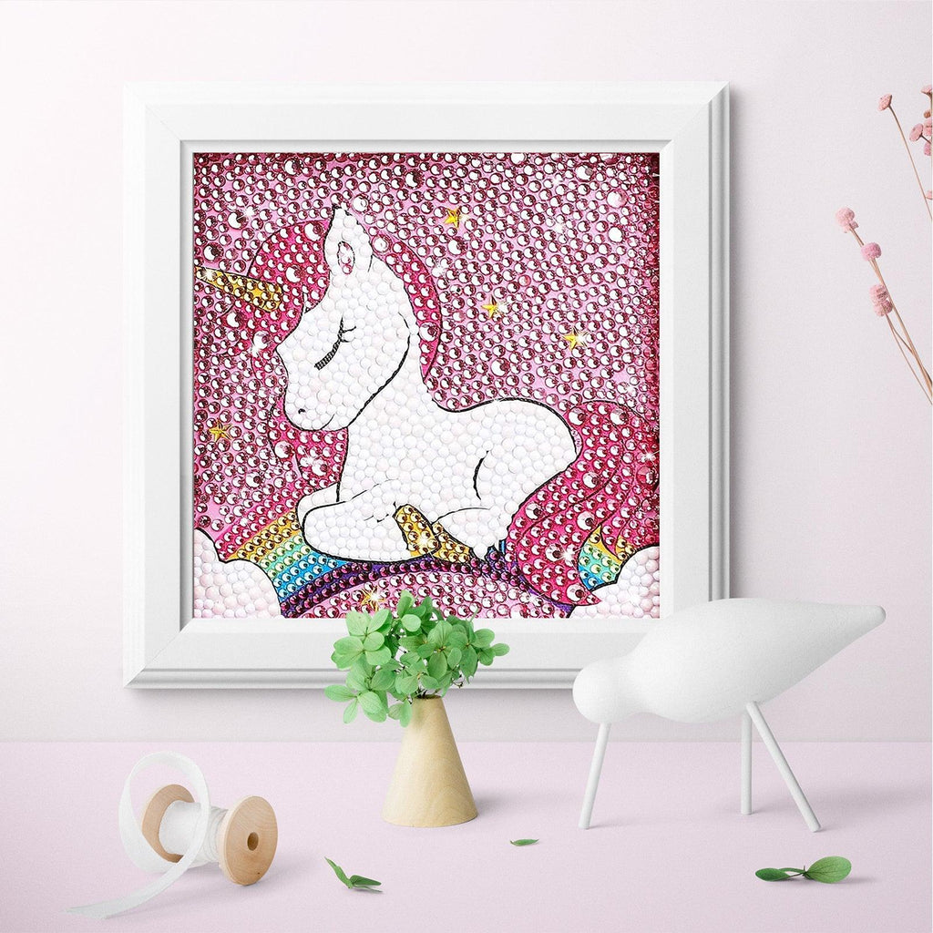 Crystal Rhinestone Full Diamond Painting - Unicorn – Hibah-Diamond painting  art studio