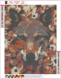 Full Diamond Painting kit - Dog on the flowers