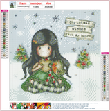 Full Diamond Painting kit - Gorjuss girl - Christmas Wishes From My Heart (Christmas Friend)