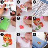 Diamond Painting Sticker Wall Sticker | Cartoon animals (4pcs) - Hibah-Diamond painting art studio