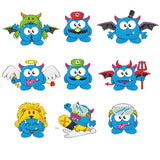 Diamond Painting Sticker Wall Sticker | Little blue devil (9pcs)