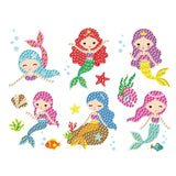 Diamond Painting Sticker Wall Sticker | Mermaid (6pcs) - Hibah-Diamond painting art studio