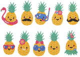 Diamond Painting Sticker Wall Sticker | pineapples (10pcs)