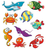 Diamond Painting Sticker Wall Sticker | Sea animals (7pcs) - Hibah-Diamond painting art studio