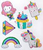 Diamond Painting Sticker Wall Sticker | unicorn (6pcs) - Hibah-Diamond painting art studio