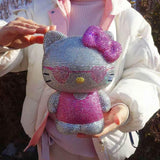 DIY 22cm Hello Kitty with glasses (with glue tools) - Hibah-Diamond painting art studio