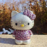 DIY 22cm Leopard pattern Hello Kitty (with glue tools) - Hibah-Diamond painting art studio