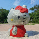 DIY 24cm Sit Sideways Hello Kitty (with glue tools) - Hibah-Diamond painting art studio