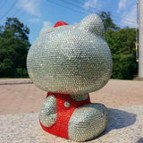 DIY 24cm Sit Sideways Hello Kitty (with glue tools) - Hibah-Diamond painting art studio