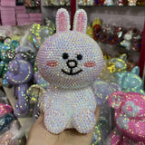 DIY brown bear and Cony rabbit  (with glue tools) - Hibah-Diamond painting art studio