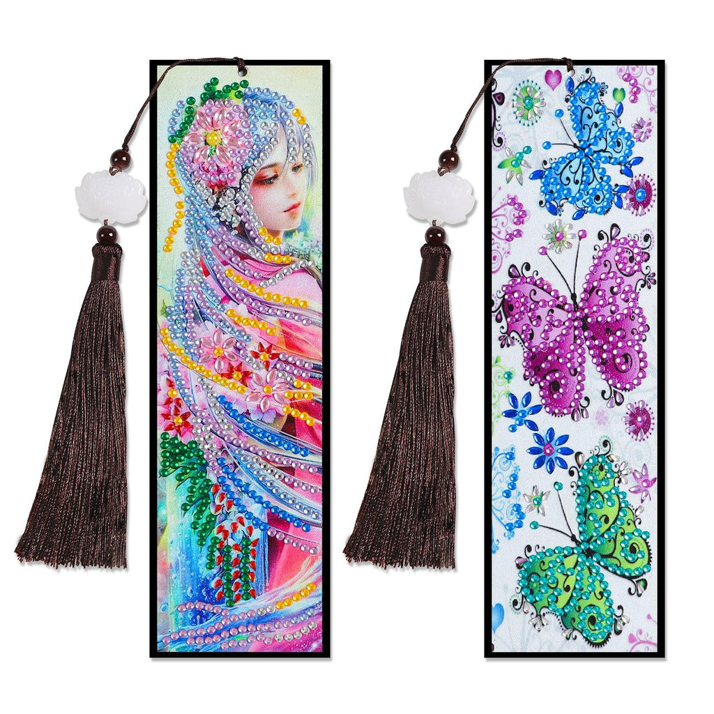 DIY Diamond Painting Bookmark  Butterfly and fairy – Hibah-Diamond  painting art studio