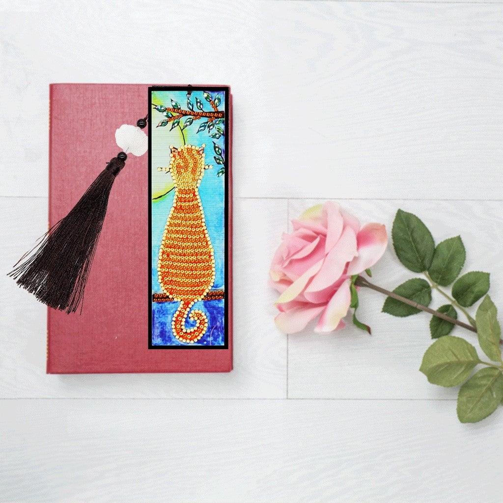 DIY Diamond Painting Bookmark  Cat's back view – Hibah-Diamond painting  art studio