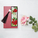 DIY Diamond Painting Bookmark | Red flower - Hibah-Diamond painting art studio
