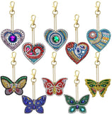 DIY Diamond Painting Keychain |Butterfly Love Combination Keychain - Hibah-Diamond painting art studio