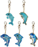 DIY Diamond Painting Keychain - Dolphin