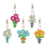 DIY Diamond Painting Keychain - Flowers