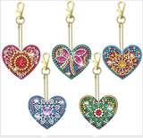 DIY Diamond Painting Keychain - Heart-shaped - Hibah-Diamond painting art studio