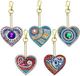 DIY Diamond Painting Keychain - Heart-shaped keychain