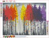 Full Diamond Painting kit - Colorful trees