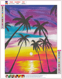 Full Diamond Painting kit - Beautiful seaside coconut trees