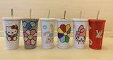 DIY Large capacity straw cup  (with glue tools)- Mickey Minnie