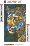 Full Diamond Painting kit - Fierce cheetah