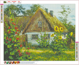 Full Diamond Painting kit - Small house on the grass